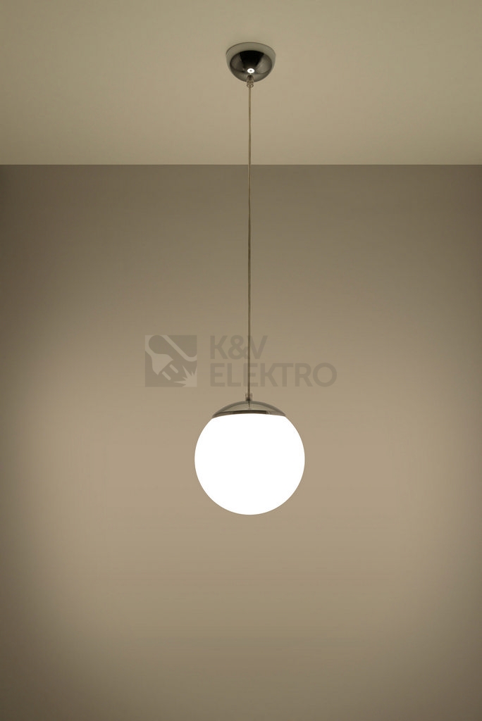 Obrázek produktu Lustr SOLLUX Ugo 20cm E27 1x60W bez zdroje SL.0263 bílé sklo/chrom 2