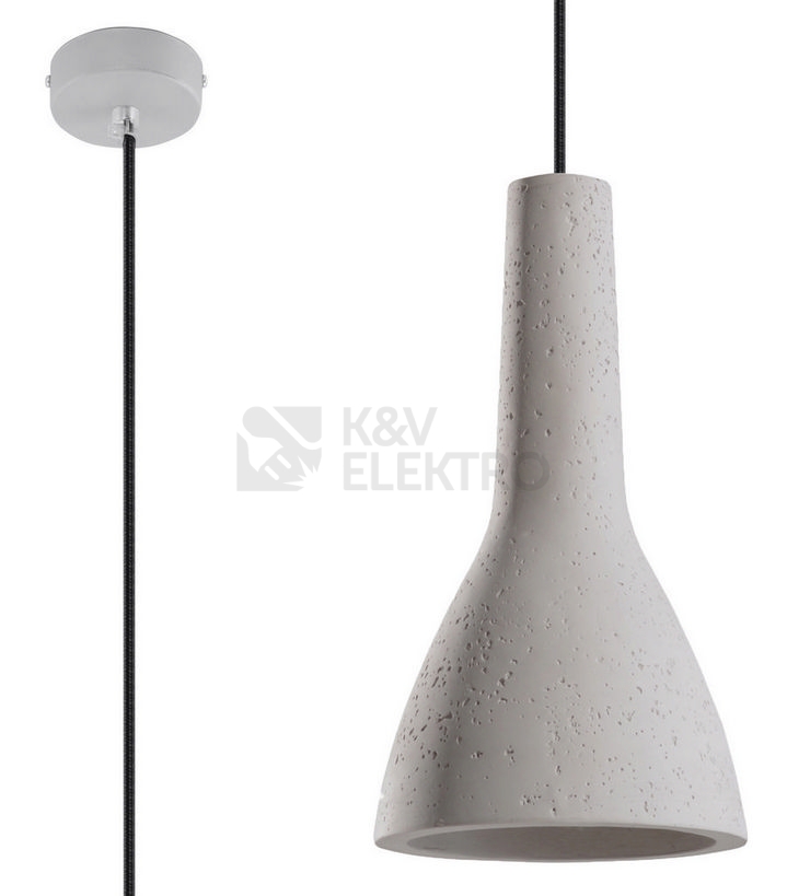 Obrázek produktu Betonový lustr SOLLUX Empoli E27 1x60W bez zdroje SL.0280 0