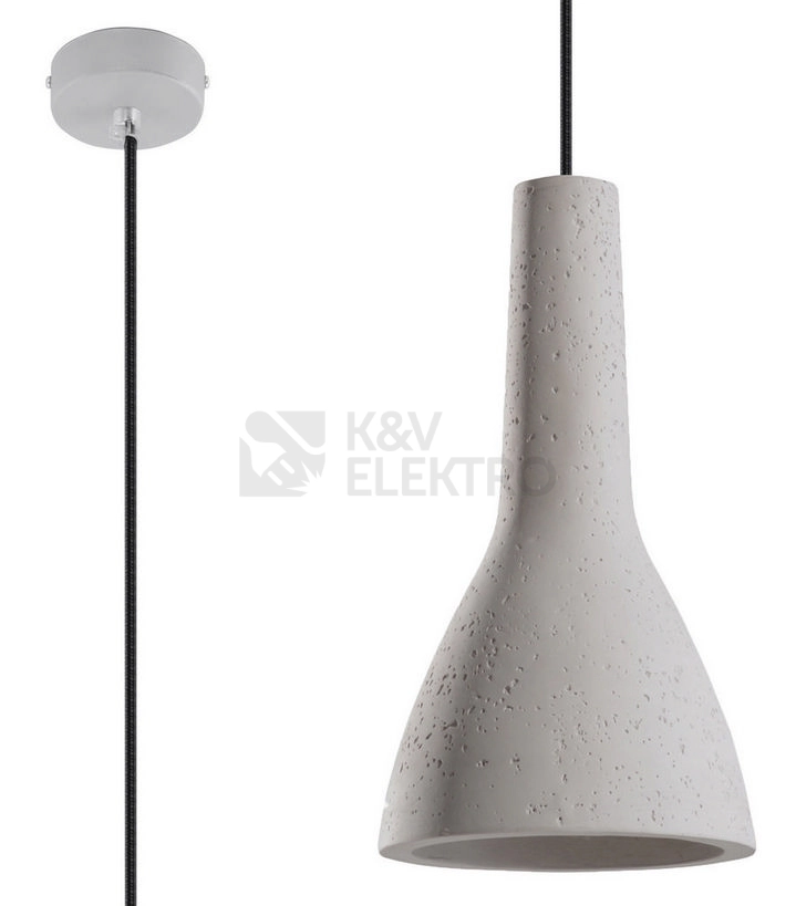 Obrázek produktu Betonový lustr SOLLUX Empoli E27 1x60W bez zdroje SL.0280 0