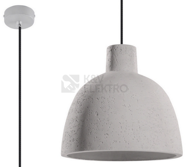 Obrázek produktu Betonový lustr SOLLUX Damaso E27 1x60W bez zdroje SL.0281 0