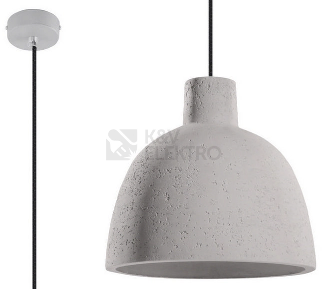 Obrázek produktu Betonový lustr SOLLUX Damaso E27 1x60W bez zdroje SL.0281 0