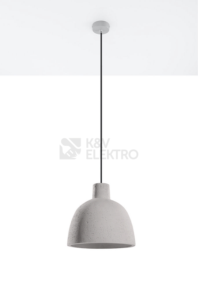 Obrázek produktu Betonový lustr SOLLUX Damaso E27 1x60W bez zdroje SL.0281 1