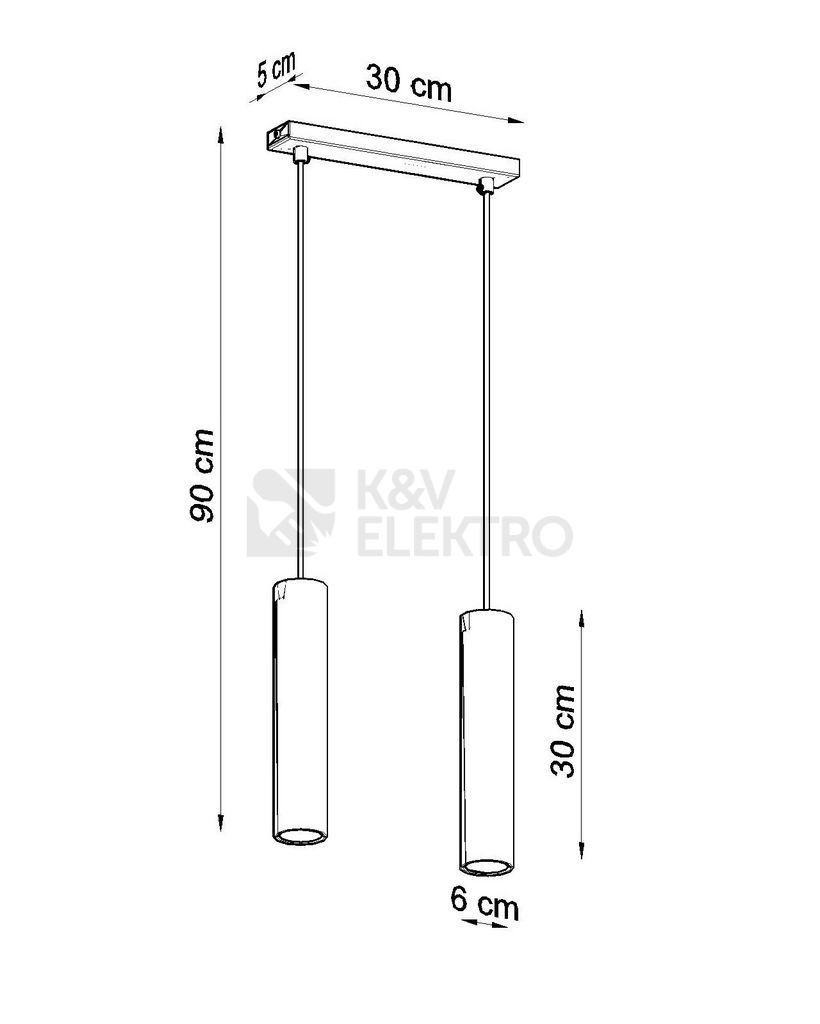 Obrázek produktu Lustr SOLLUX Lagos 2 GU10 2x40W bez zdroje SL.0324 bílá 3