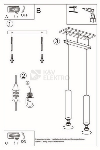 Obrázek produktu Lustr SOLLUX Lagos 2 GU10 2x40W bez zdroje SL.0324 bílá 4