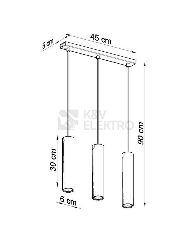 Obrázek produktu Lustr SOLLUX Lagos 3 GU10 3x40W bez zdroje SL.0325 bílá 3