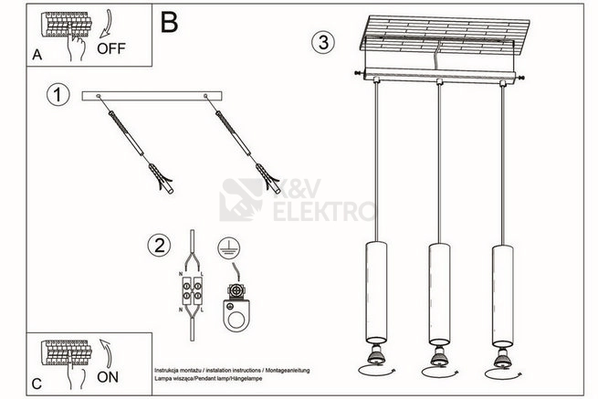 Obrázek produktu Lustr SOLLUX Lagos 3 GU10 3x40W bez zdroje SL.0325 bílá 4