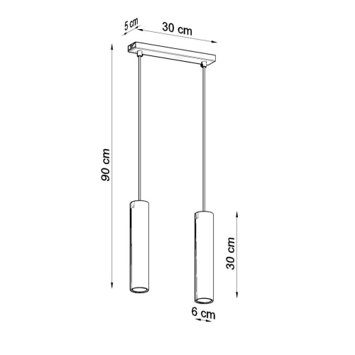 Lustr SOLLUX Lagos 2 GU10 2x40W bez zdroje SL.0328 černá (obrázek 3)