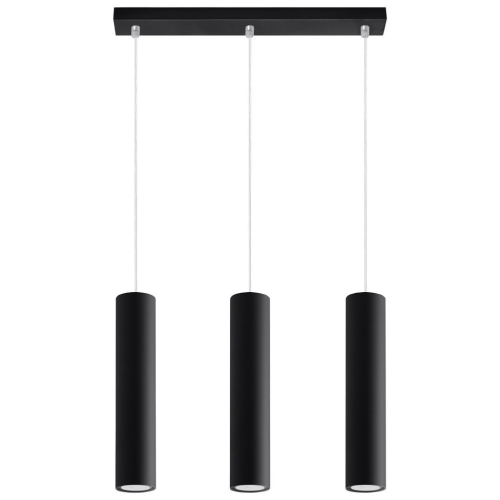 Lustr SOLLUX Lagos 3 GU10 3x40W bez zdroje SL.0329 černá