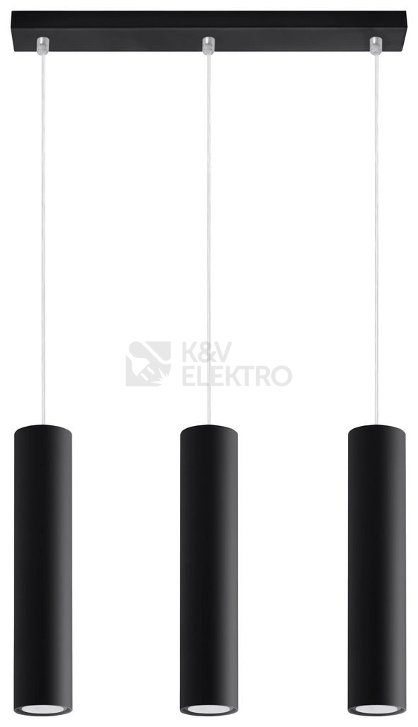 Obrázek produktu Lustr SOLLUX Lagos 3 GU10 3x40W bez zdroje SL.0329 černá 0