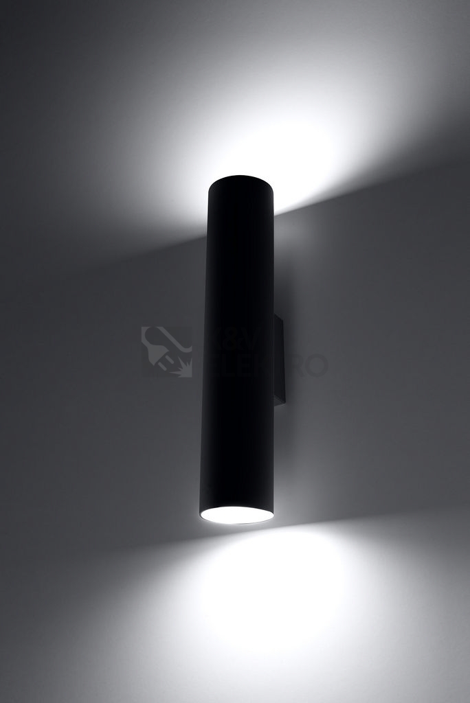Obrázek produktu Nástěnné svítidlo SOLLUX Lagos 2 GU10 2x40W bez zdroje SL.0330 černá 2