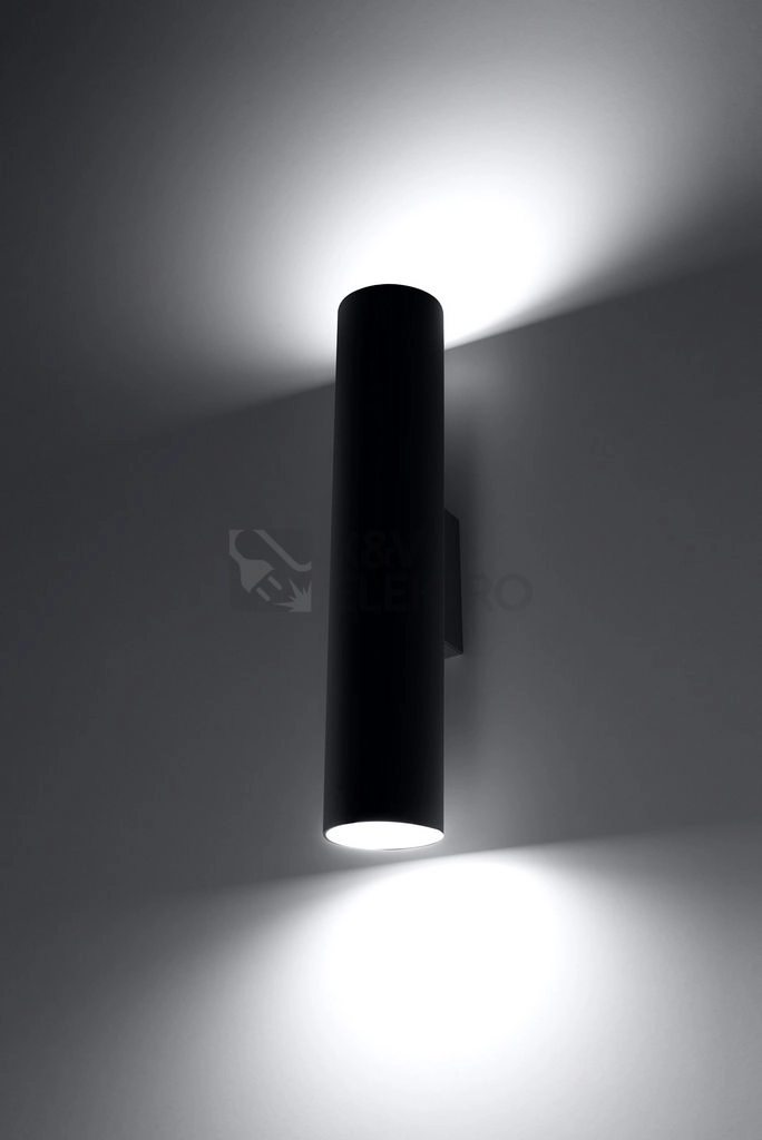 Obrázek produktu Nástěnné svítidlo SOLLUX Lagos 2 GU10 2x40W bez zdroje SL.0330 černá 2