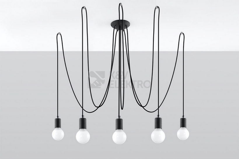Obrázek produktu Lustr SOLLUX Edison 5 E27 5x60W bez zdroje SL.0371 1