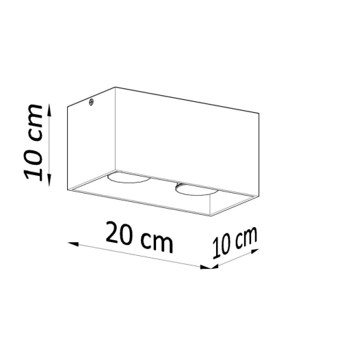Stropní svítidlo SOLLUX Quad GU10 2x40W bez zdroje SL.0380 bílá (obrázek 7)