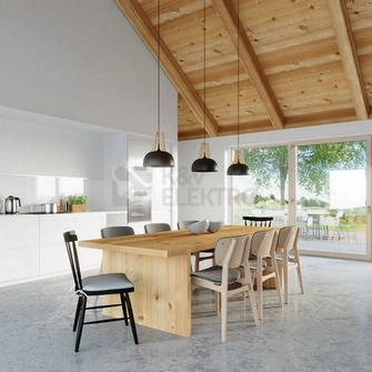 Obrázek produktu Lustr SOLLUX Casco E27 1x60W bez zdroje SL.0390 přírodní dřevo a ocel černá 5