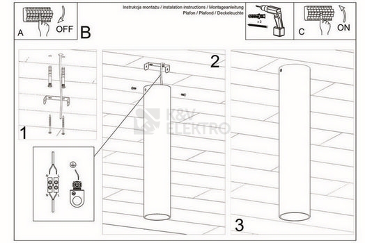 Obrázek produktu Stropní svítidlo SOLLUX Lagos 30cm GU10 1x40W bez zdroje SL.0435 bílá 7