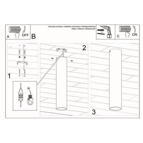 Stropní svítidlo SOLLUX Lagos 30cm GU10 1x40W bez zdroje SL.0436 černá (obrázek 5)