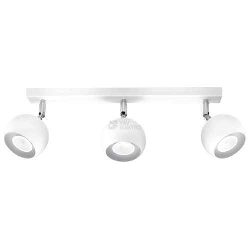 Stropní bodové svítidlo SOLLUX Oculare 3 GU10 3x40W bez zdroje SL.0439 bílá
