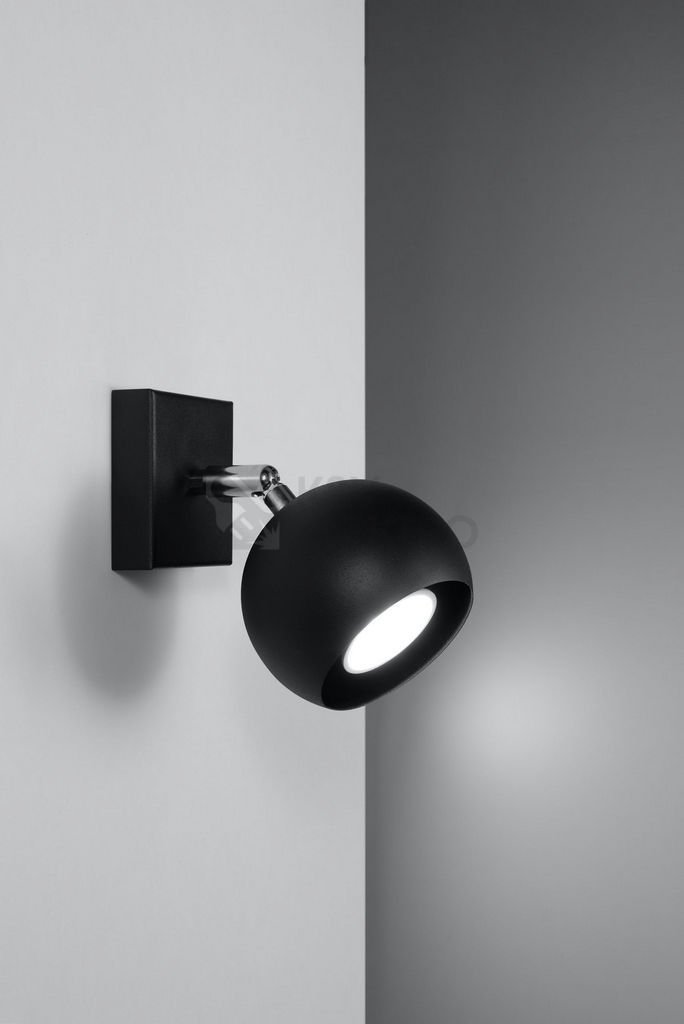 Obrázek produktu Nástěnné bodové svítidlo SOLLUX Oculare GU10 1x40W bez zdroje SL.0443 černá 2