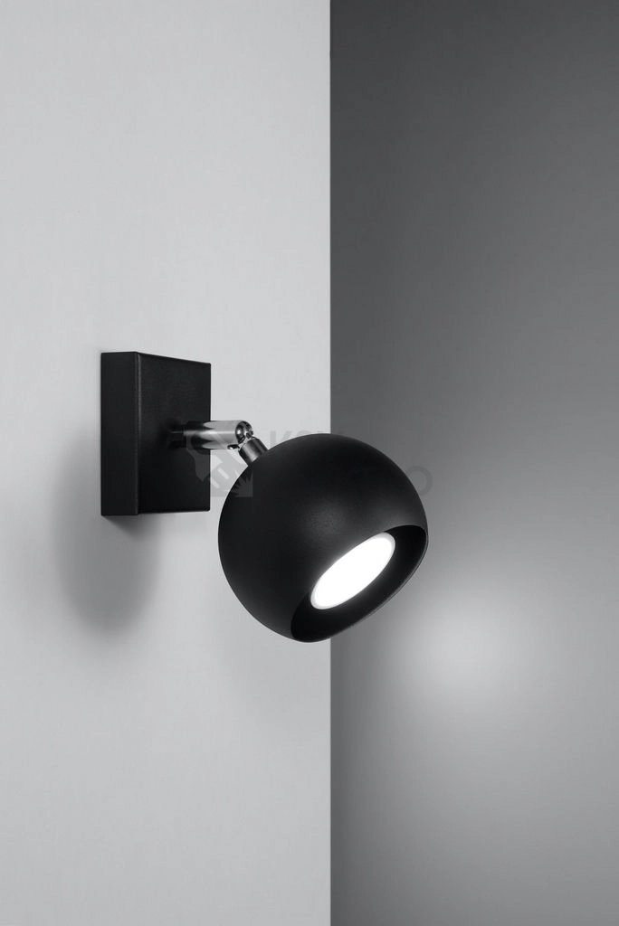 Obrázek produktu Nástěnné bodové svítidlo SOLLUX Oculare GU10 1x40W bez zdroje SL.0443 černá 2