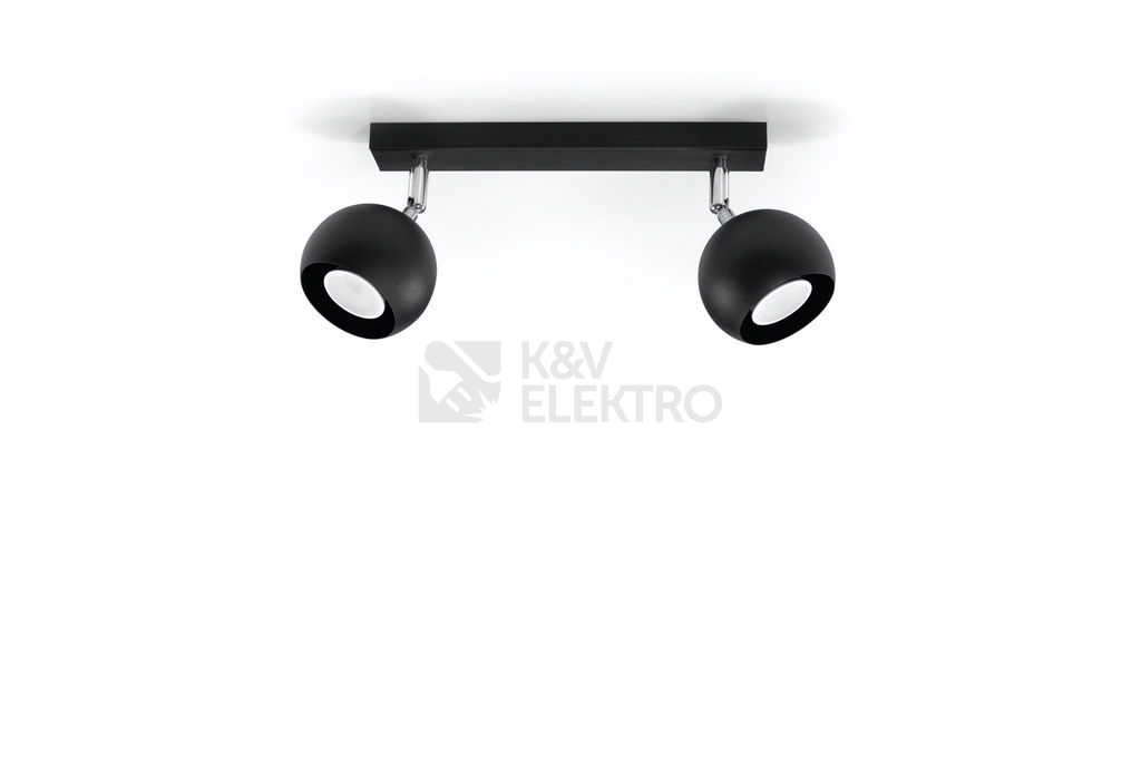 Obrázek produktu Stropní bodové svítidlo SOLLUX Oculare 2 GU10 2x40W bez zdroje SL.0444 černá 1