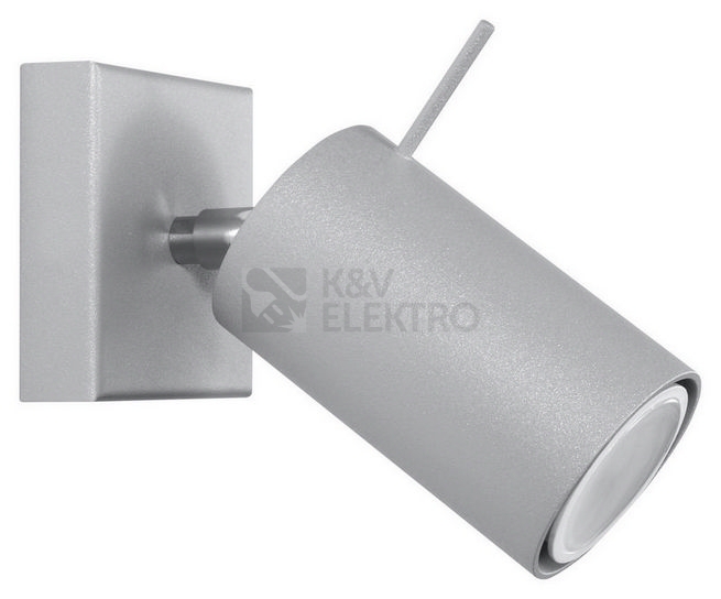 Obrázek produktu  Nástěnné bodové svítidlo SOLLUX Ring 1 GU10 1x40W bez zdroje SL.0449 šedá 0