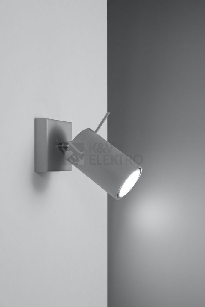 Obrázek produktu  Nástěnné bodové svítidlo SOLLUX Ring 1 GU10 1x40W bez zdroje SL.0449 šedá 2