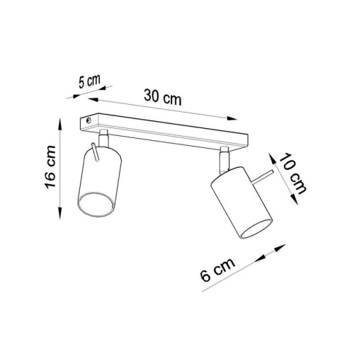 Stropní bodové svítidlo SOLLUX Ring 2 GU10 2x40W bez zdroje SL.0450 šedá (obrázek 4)