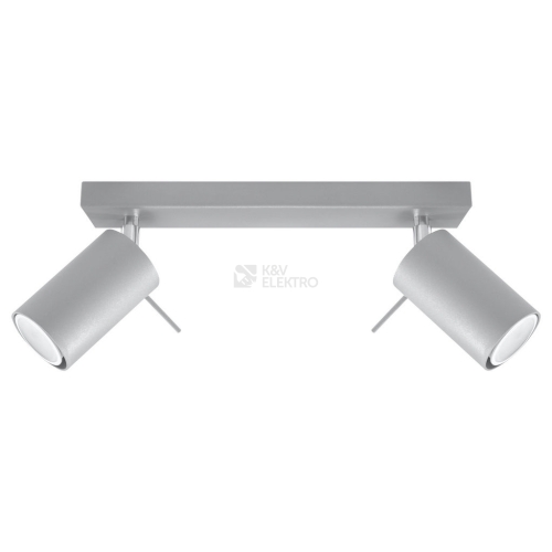 Stropní bodové svítidlo SOLLUX Ring 2 GU10 2x40W bez zdroje SL.0450 šedá