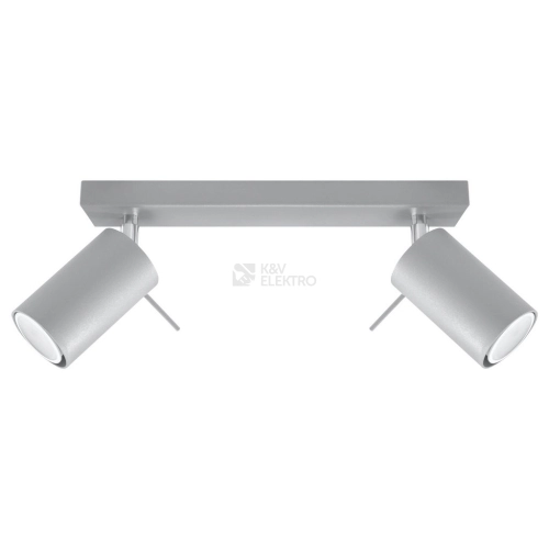 Stropní bodové svítidlo SOLLUX Ring 2 GU10 2x40W bez zdroje SL.0450 šedá