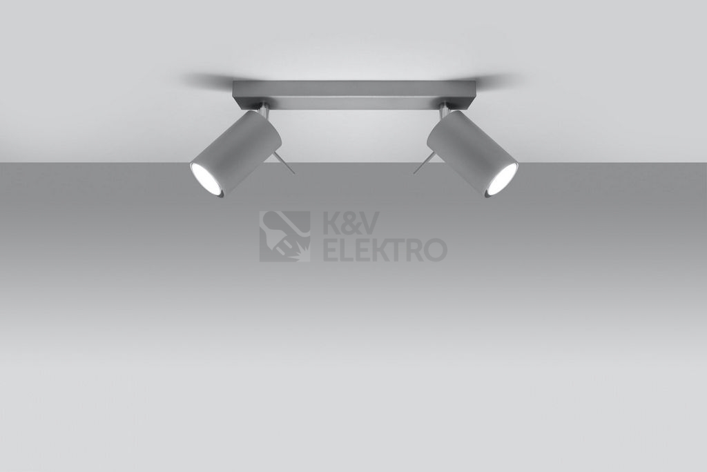 Obrázek produktu Stropní bodové svítidlo SOLLUX Ring 2 GU10 2x40W bez zdroje SL.0450 šedá 2
