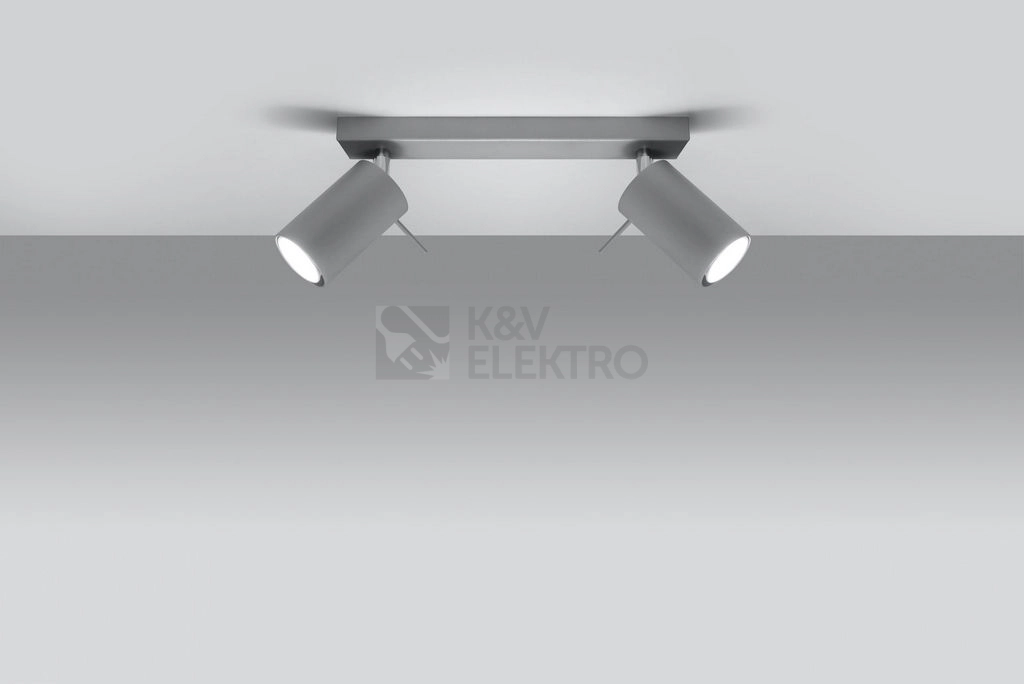 Obrázek produktu Stropní bodové svítidlo SOLLUX Ring 2 GU10 2x40W bez zdroje SL.0450 šedá 2
