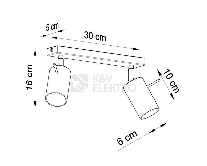 Obrázek produktu Stropní bodové svítidlo SOLLUX Ring 2 GU10 2x40W bez zdroje SL.0450 šedá 3