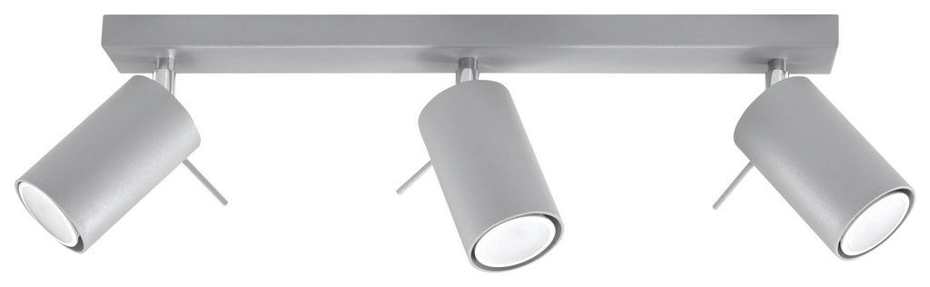 Stropní bodové svítidlo SOLLUX Ring 3 GU10 3x40W bez zdroje SL.0451 šedá