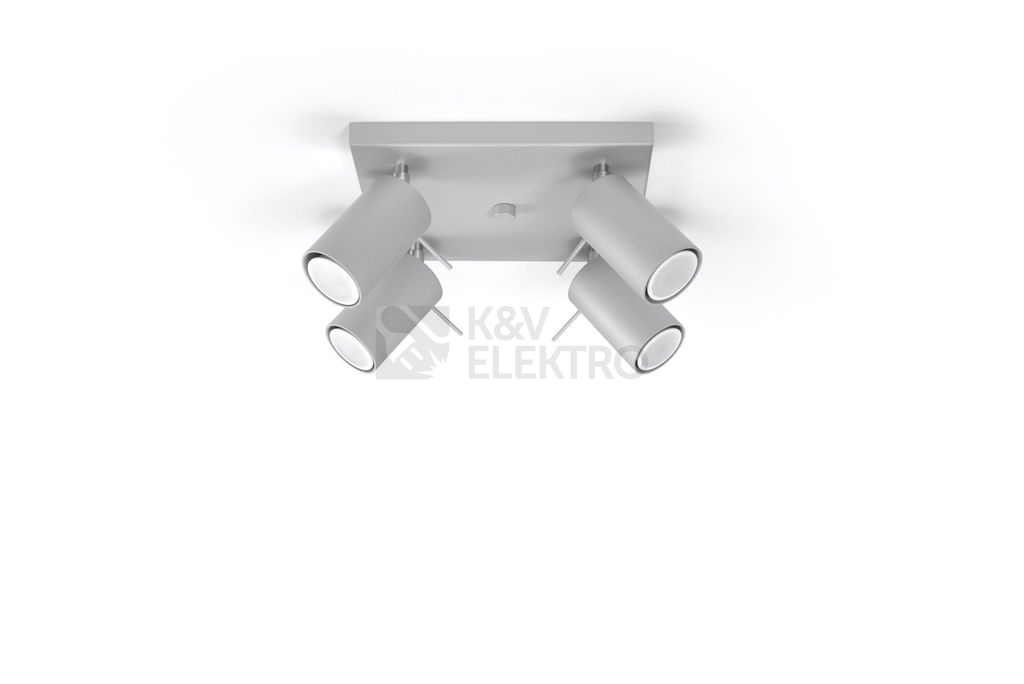 Obrázek produktu Stropní bodové svítidlo SOLLUX Ring 4 GU10 4x40W bez zdroje SL.0452 šedá 1