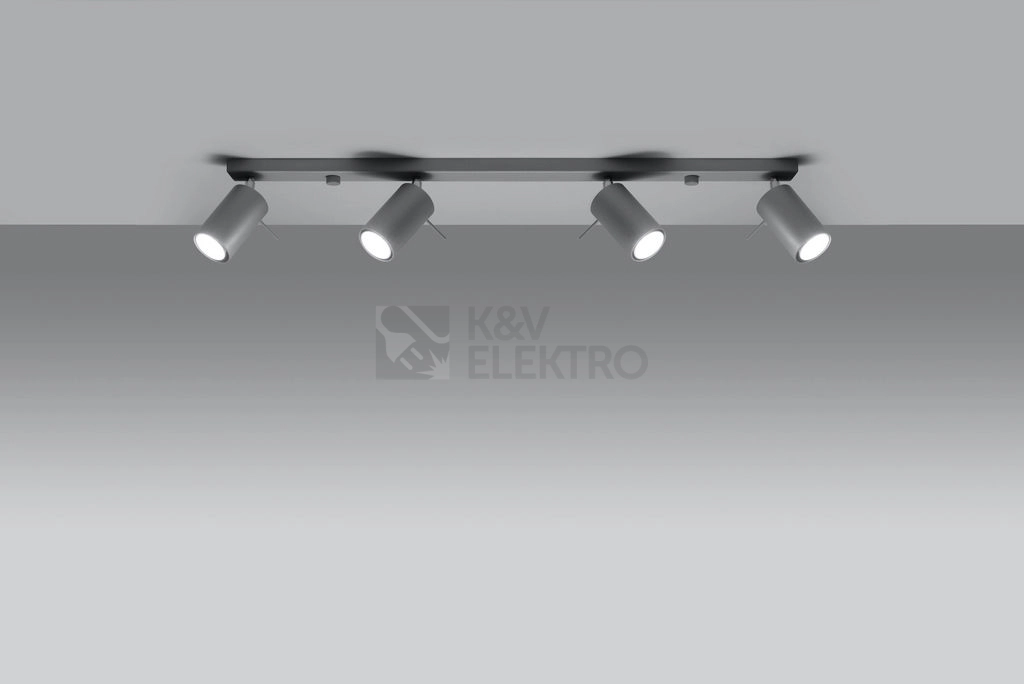 Obrázek produktu Stropní bodové svítidlo SOLLUX Ring 4l GU10 4x40W bez zdroje SL.0453 šedá 2