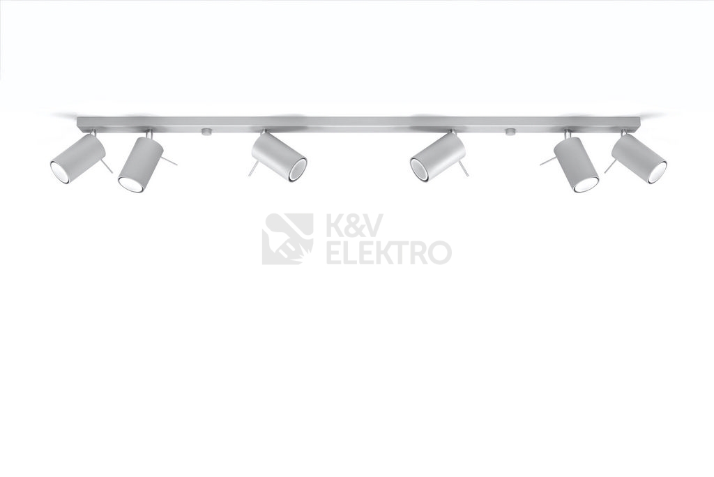 Obrázek produktu Stropní bodové svítidlo SOLLUX Ring 6l GU10 6x40W bez zdroje SL.0454 šedá 1