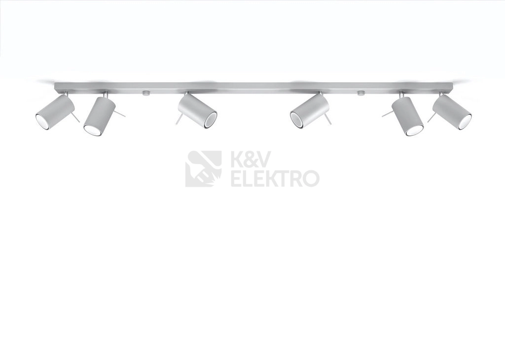 Obrázek produktu Stropní bodové svítidlo SOLLUX Ring 6l GU10 6x40W bez zdroje SL.0454 šedá 1