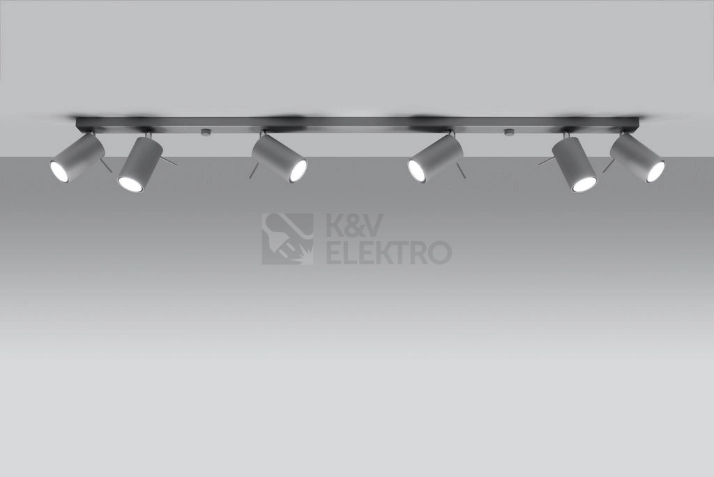 Obrázek produktu Stropní bodové svítidlo SOLLUX Ring 6l GU10 6x40W bez zdroje SL.0454 šedá 2