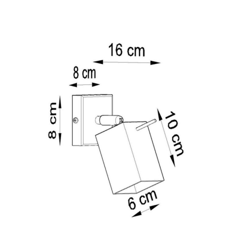 Nástěnné bodové svítidlo SOLLUX Merida 1 GU10 1x40W bez zdroje SL.0455 šedá
