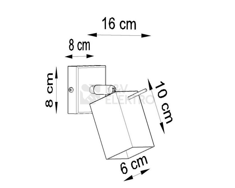 Obrázek produktu Nástěnné bodové svítidlo SOLLUX Merida 1 GU10 1x40W bez zdroje SL.0455 šedá 3