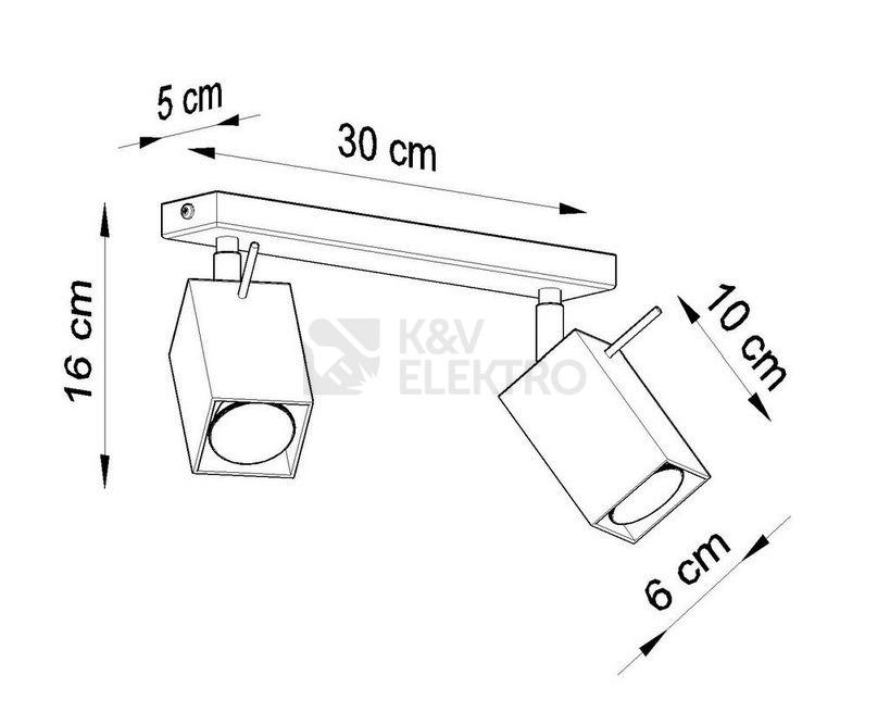 Obrázek produktu Bodové svítidlo SOLLUX Merida 2 GU10 2x40W bez zdroje SL.0456 šedá 3