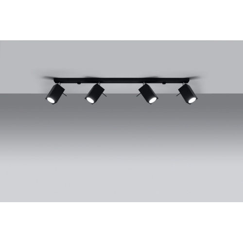 Bodové svítidlo SOLLUX Merida 4l GU10 4x40W bez zdroje SL.0459 černá