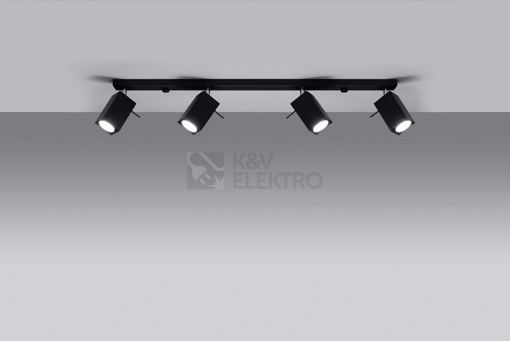 Obrázek produktu Bodové svítidlo SOLLUX Merida 4l GU10 4x40W bez zdroje SL.0459 černá 2