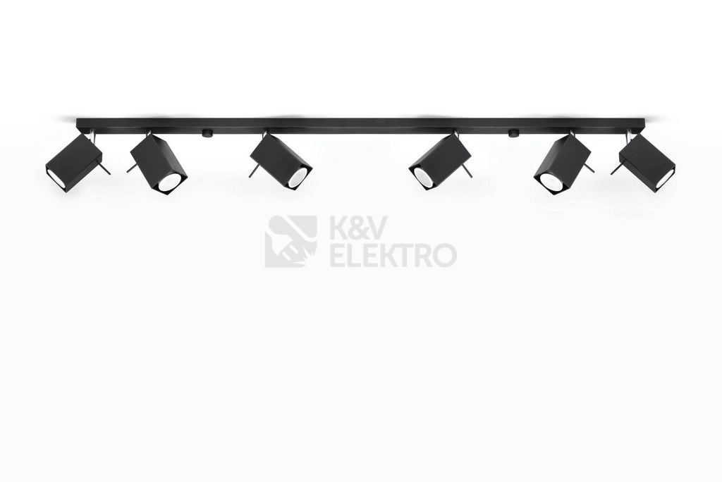 Obrázek produktu Bodové svítidlo SOLLUX Merida 6l GU10 6x40W bez zdroje SL.0460 černá 1