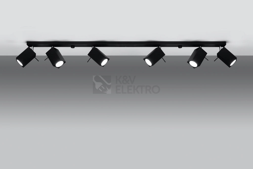 Obrázek produktu Bodové svítidlo SOLLUX Merida 6l GU10 6x40W bez zdroje SL.0460 černá 2