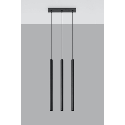 Lustr SOLLUX Pastelo 3 G9 3x40W bez zdroje SL.0470 černá