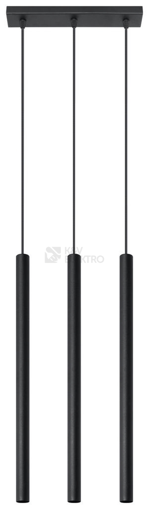 Obrázek produktu Lustr SOLLUX Pastelo 3 G9 3x40W bez zdroje SL.0470 černá 0