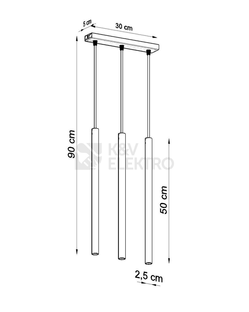 Obrázek produktu Lustr SOLLUX Pastelo 3 G9 3x40W bez zdroje SL.0470 černá 3