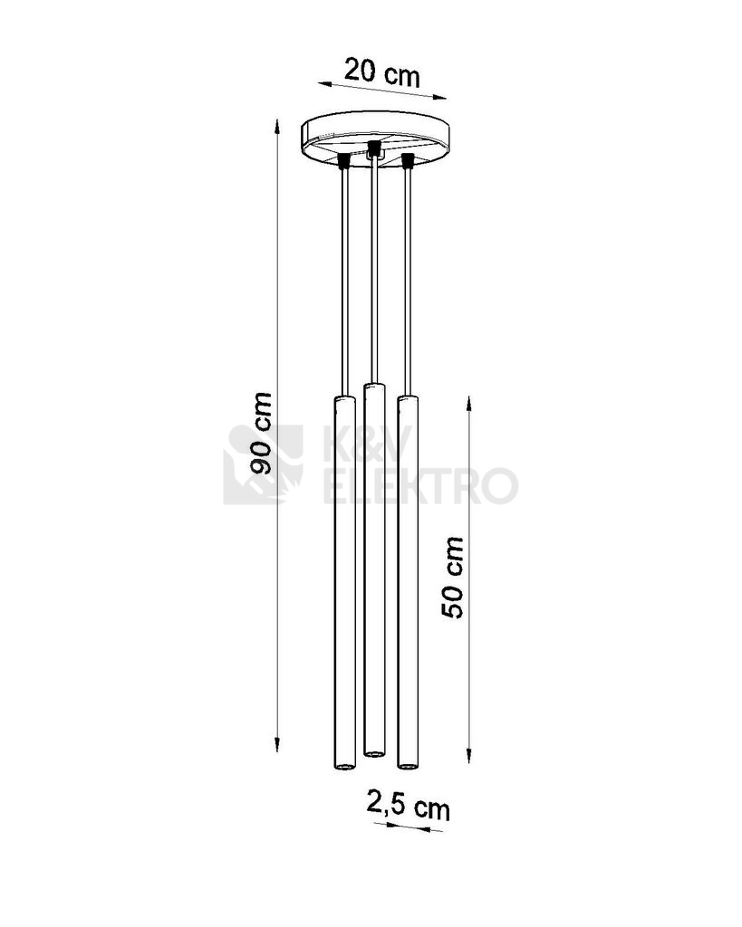 Obrázek produktu Lustr SOLLUX Pastelo 3p G9 3x40W bez zdroje SL.0471 černá 3