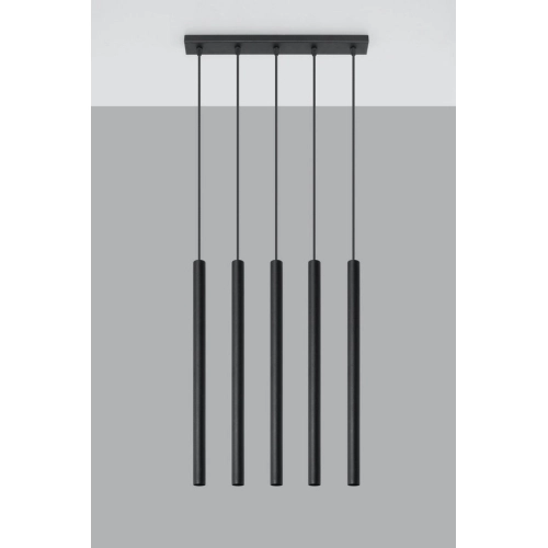 Lustr SOLLUX Pastelo 5 G9 5x40W bez zdroje SL.0472 černá (obrázek 5)